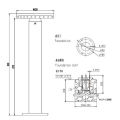 Design classique LED lumières de poteau de jardin approuvé CE 5 ans de garantie IP65 lampadaire pour voie de cour, route carrée, parking